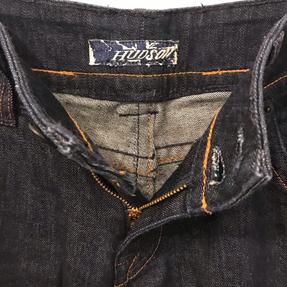 HUDSON straight bootcut flare dark wash 2 buttons - Picture 3 of 7